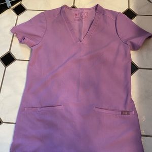 Figs dyed purple Casma scrub top XXS